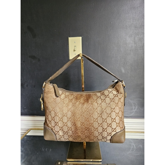 Gucci Metallic Monogram Heart Bit Hobo Bag - Picture 3 of 15